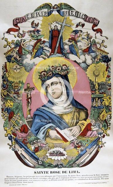Santa Rosa of Lima, 19th century. Artist: Anon