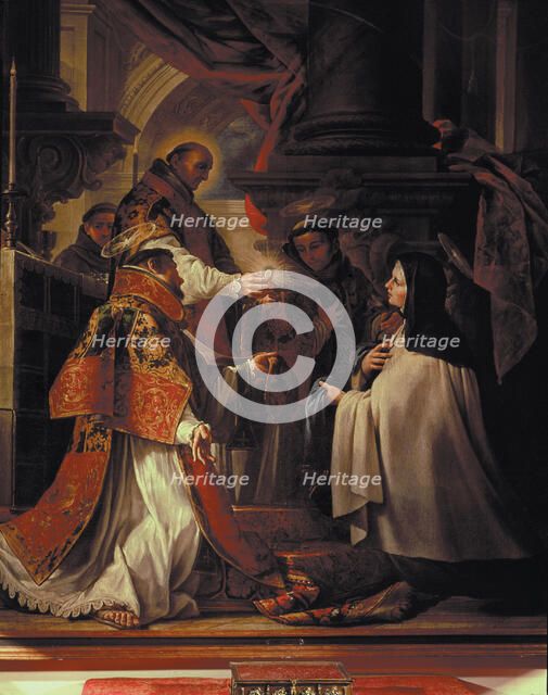 Santa Teresa receiving communion', St. Teresa of Avila (1515-1582), Spanish religious writer.