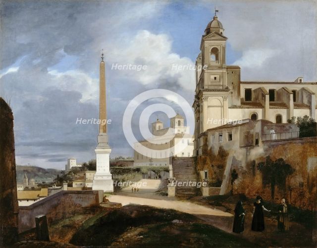 Santa Trinità dei Monti and Villa Medici in Rom. Artist: Granet, François Marius (1775-1849)