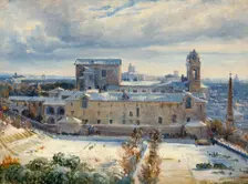 Santa Trinità dei Monti in the Snow, 1825/1830. Creator: André Giroux