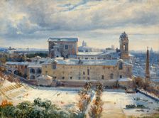 Santa Trinità dei Monti in the Snow, 1825/1830. Creator: André Giroux