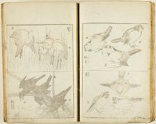 Santai gafu (Album of Drawings in Three Ways), complete in 1 vol., Japan, c. 1816. Creator: Hokusai