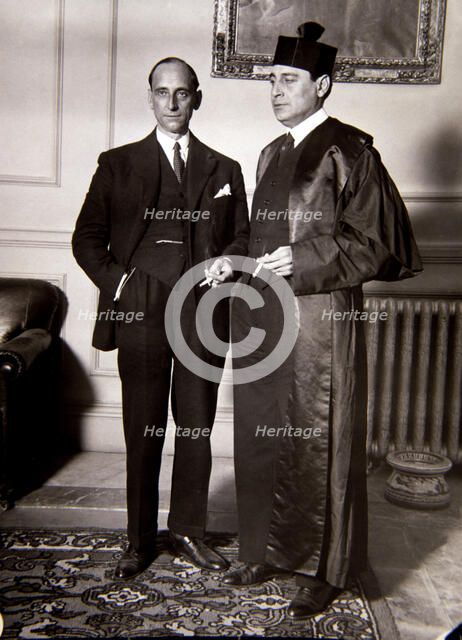 Santiago Casares Quiroga (1884-1950), Spanish politician, with his counsel in the process of Roja…