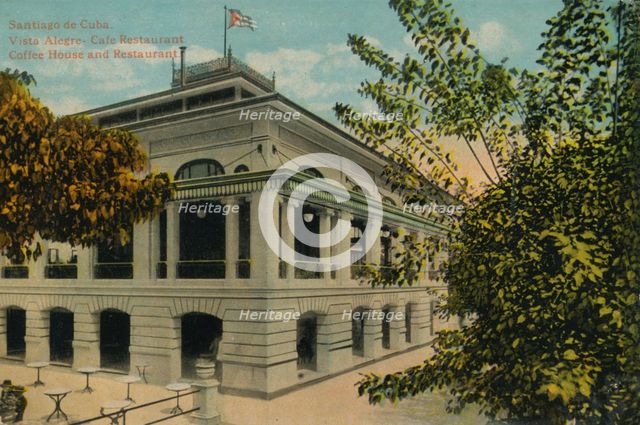 'Santiago de Cuba. Vista Alegre - Café Restaurant. Coffee House and Restaurant', c1910. Artist: Unknown.