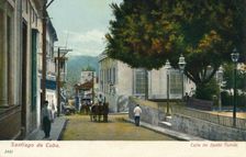 Santiago de Cuba - Calle de Santo Tomas c1910