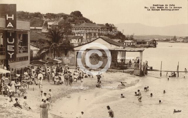 Santiago de Cuba. La Socapa Bathing-place, Cuba, c1900s. Artist: Unknown