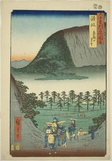 Sanuki Province: Distant View of Mount Zozu (Sanuki, Zozusan enbo), from the series "Famou..., 1855. Creator: Ando Hiroshige