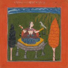 Sanveri Ragini, Page from a Ragamala Series (Garland of Musical Modes), ca. 1700-1710. Creator: Unknown