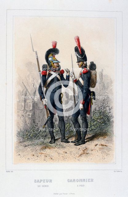 'Sapper and Gunner', Napoleon's Imperial Guard, (1859). Artist: C Colin