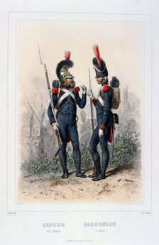 Sapper and Gunner Napoleon's Imperial Guard, (1859). Artist: C Colin