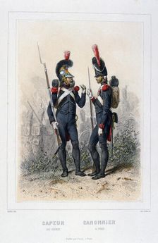 Sapper and Gunner Napoleon's Imperial Guard, (1859). Artist: C Colin