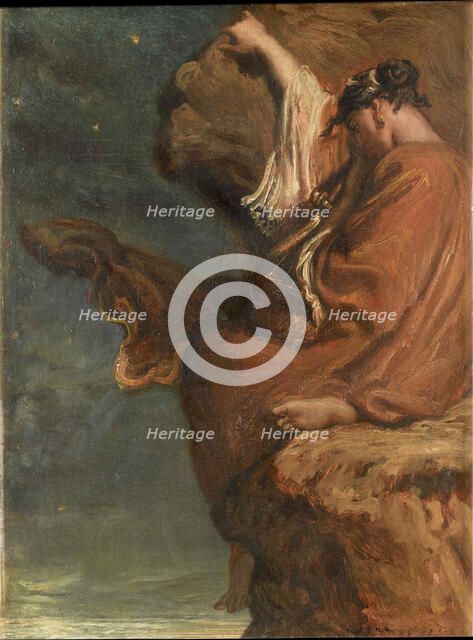 Sappho, 1849. Creator: Chassériau, Théodore (1819-1856).