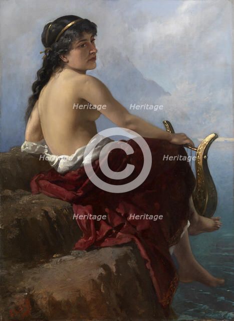 Sappho on the Lefkada's Cliff, 1889. Artist: Izmailov, Alexander (1869-?)