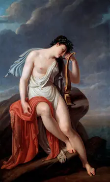 Sappho on the Lefkada's Cliff early 19th century. Creator: Guérin, Pierre Narcisse, Baron (1774-1833)