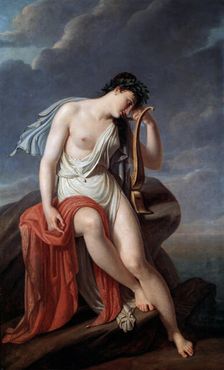 Sappho on the Lefkada's Cliff early 19th century. Creator: Guérin, Pierre Narcisse, Baron (1774-1833)