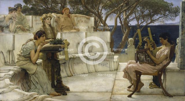 Sappho and Alcaeus, 1881. Creator: Sir Lawrence Alma-Tadema.