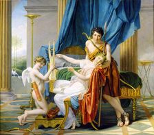 Sappho, Phaon and Cupid 1809. Artist: Jacques-Louis David