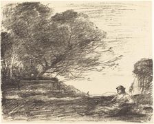 Sappho (Sapho), 1871. Creator: Jean-Baptiste-Camille Corot