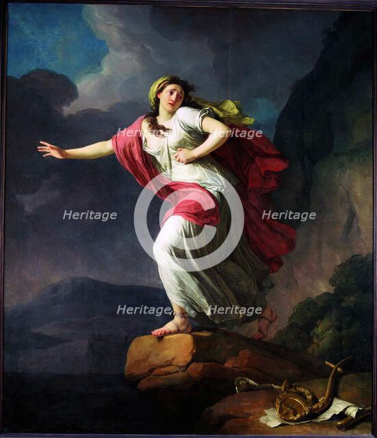 Sappho throwing herself into the sea, 1791. Creator: Taillasson, Jean-Joseph (1745-1809).