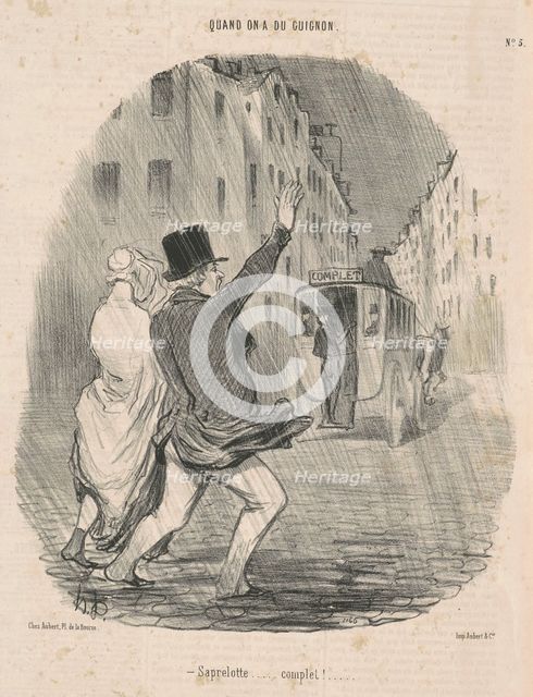 Saprelotte ... Complet! ..., 19th century. Creator: Honore Daumier.