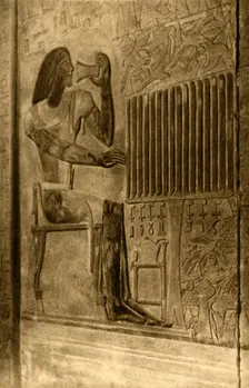 Saqqara - Tomb of Ptahotep - Mural Decoration c1918-c1939. Creator: Unknown