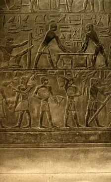 Saqqara - Tomb of Ti Mural Paintings c1918-c1939. Creator: Unknown