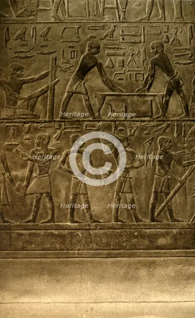 'Saqqara - Tomb of Ti Mural Paintings', c1918-c1939. Creator: Unknown.