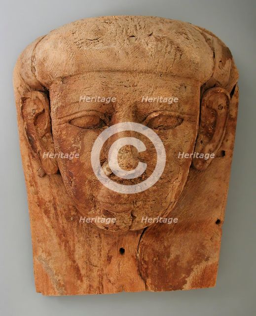 Sarcophagus Cover (Head Portion), Late Period (724-333 BCE). Creator: Unknown.