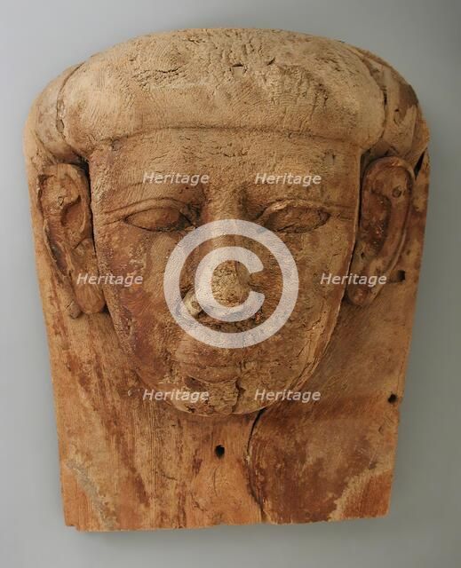 Sarcophagus Cover (Head Portion), Late Period (724-333 BCE). Creator: Unknown.