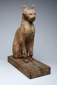 Sarcophagus (?) of a Cat, Egypt, Late Period-Ptolemaic Period (about 664-32 BCE). Creator: Unknown