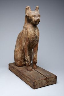 Sarcophagus (?) of a Cat, Egypt, Late Period-Ptolemaic Period (about 664-32 BCE). Creator: Unknown