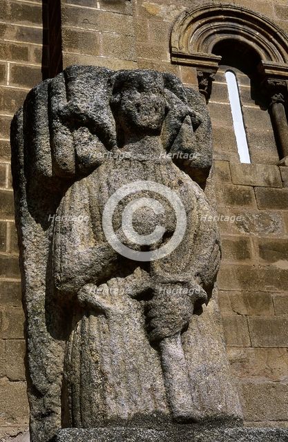 Sarcophagus of Garcia Fernandez Barrantes, Church of Santa Maria del Almocovar, Alcantara..., 2001. Creator: LTL.