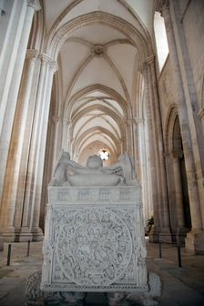 Sarcophagus of King Pedro I, Monastery of Alcobaca, Alcobaca, Portugal, 2009. Creator: Samuel Magal