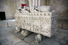 Sarcophagus of Ines de Castro, Monastery of Alcobaca, Alcobaca, Portugal, 2009. Creator: Samuel Magal