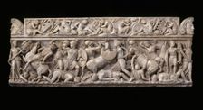 Sarcophagus with battle scenes between the Greeks and the Amazons, 2nd cen. AD