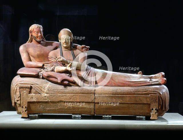 Sarcophagus with reclining couple, 6th century BC. Artist: Anon