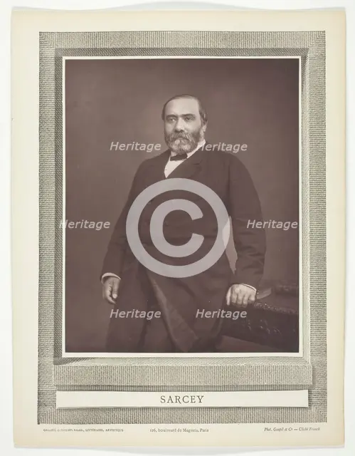 Sarcey, c. 1876. Creator: Franck.