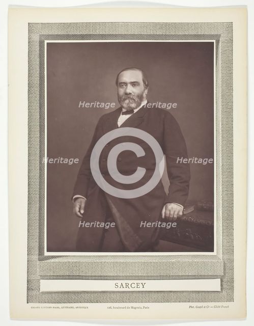 Sarcey, c. 1876. Creator: Franck.