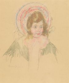 Sara Wearing a Bonnet and Coat, c. 1904/1906. Creator: Mary Cassatt