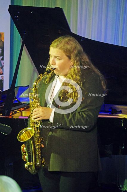 Sara Hanahan, Joe Farnsworth-Sara Hanahan Quartet, Watermill Jazz Club, Dorking, Surrey, July 2024 Creator: Brian O'Connor.