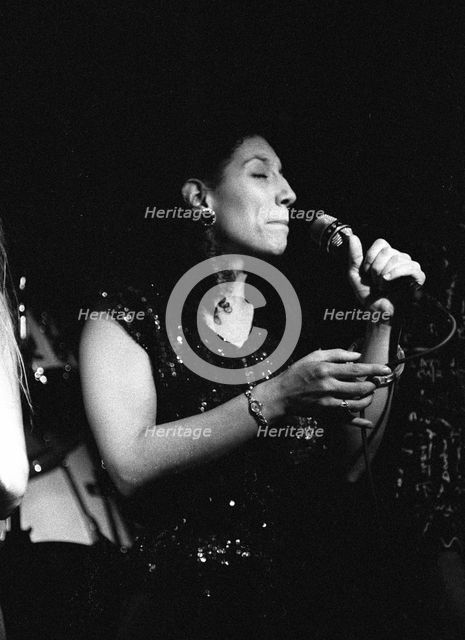 Sara Kreiger, New York Voices, Ronnie Scott’s Jazz Club, Soho, London, 9.89. Creator: Brian O'Connor.
