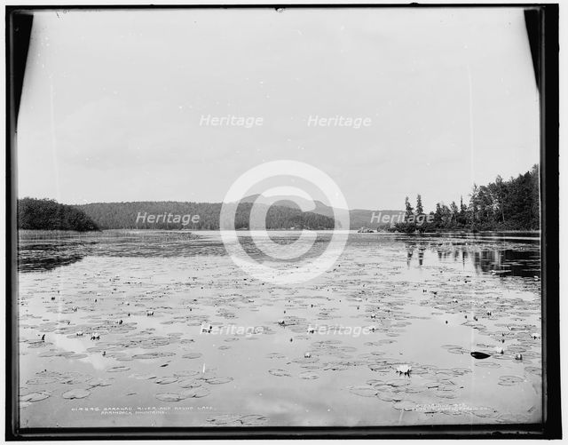Saranac River and Round Lake, Adirondack Mountains, c1902. Creator: William H. Jackson.