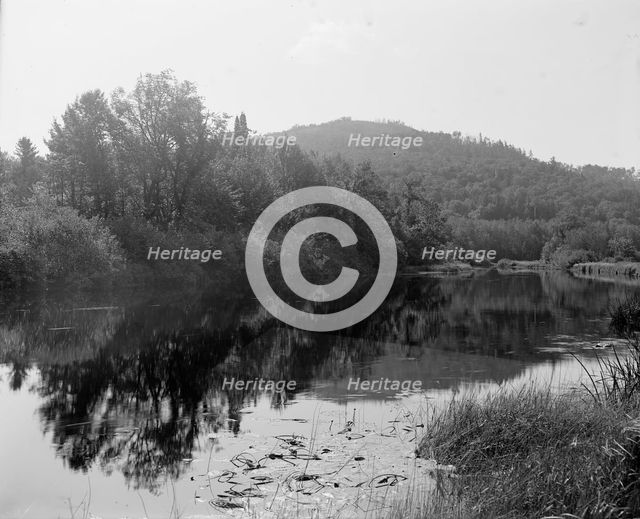 Saranac River below Saranac Lake, Adirondack Mts.,N.Y., between 1900 and 1910. Creator: Unknown.