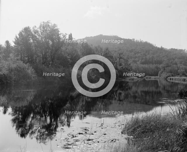 Saranac River below Saranac Lake, Adirondack Mts.,N.Y., between 1900 and 1910. Creator: Unknown.