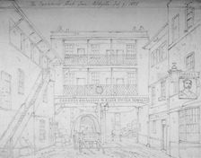 Saracen's Head Inn, Aldgate, London, 1856. Artist: Thomas Hosmer Shepherd