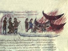 Saracens landed in Crete, Miniature in Scylitzes matritensis (facsimile edition of the original…