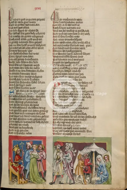 Sarah before Pharaoh: Discussion of Abraham and Lot about the Division of the Land, about 1400-1410. Creator: Unknown.