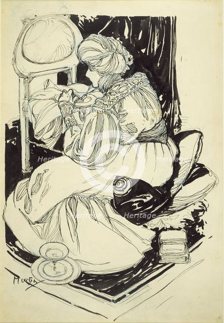 Sarah Bernhardt (1844-1923), c1896. Creator: Mucha, Alfons Marie (1860-1939).