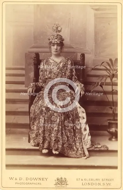 Sarah Bernhardt as the Empress Theodora in Sardou's \Theodora\, 1884. Creator: W&D Downey.