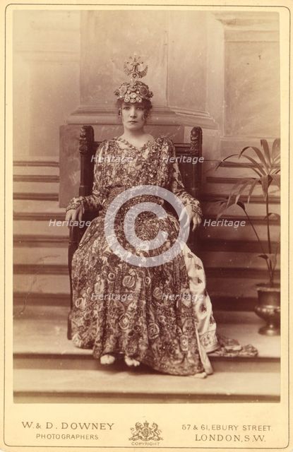 Sarah Bernhardt as the Empress Theodora in Sardou's \Theodora\, 1884. Creator: W&D Downey.